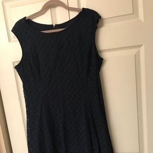 Jessica Howard Navy blue flare dress. Zip up. 16